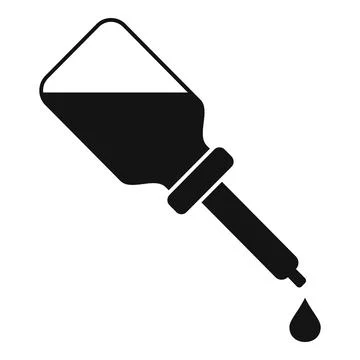 Essential oils spa dropper icon, simple style Stock Illustration