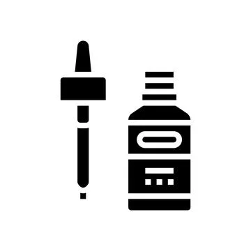 Essential phytotherapy glyph icon vector illustration Stock Illustration