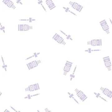 Essential phytotherapy glyph seamless pattern Stock Illustration