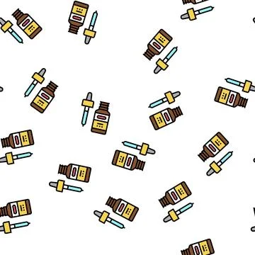 Essential phytotherapy vector seamless pattern Stock Illustration