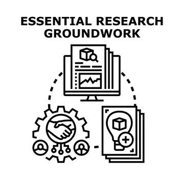 Essential research groundwork creating innovative solutions Stock Illustration