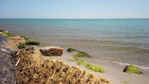 The Essential Role of Stone Blocks in Defense Against Maritime Erosion Video stock 271303164