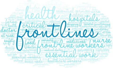 Essential Services Word Cloud Ilustração Stock