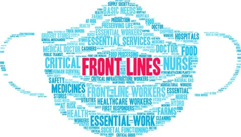 Essential Services Word Cloud Illustrazione stock