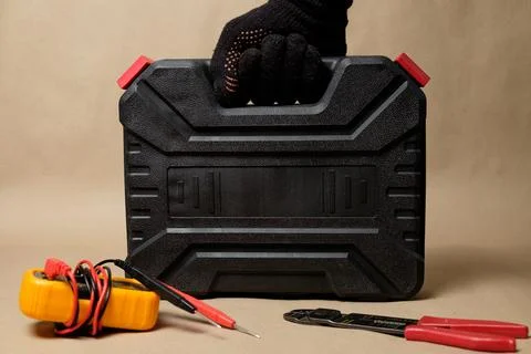 Essential Tool Case for Home Improvement and Construction Projects Stock Photos