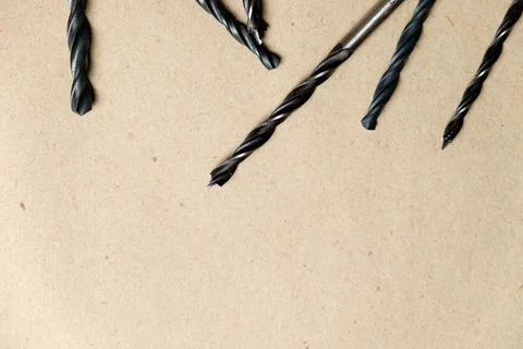 Essential tool kit for home repairs featuring a cordless drill and bits Stock Photos