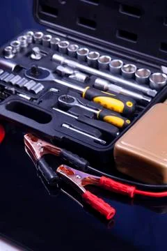 Essential tools for everyone. keys, screws and hammers Stock Photos