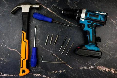 Essential Tools Necessary for Completing DIY Projects and Home Repairs Stock Photos