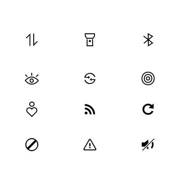 Essential UI and App Icons Set Stock Illustration