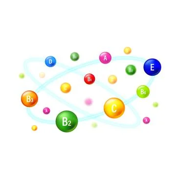 Essential vitamin and mineral complex. Multivitamins capsules isolated on blue Stock Illustration