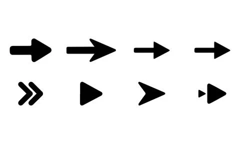 Essential Web Navigation Arrow Icons Ilustración de archivo