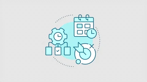 Essential workplace competencies animated onboarding mobile app screens Stock Footage 340419869