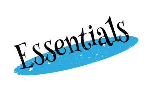 Essentials rubber stamp Stock Illustration