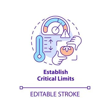 Establish critical limits concept icon Stock-Illustration