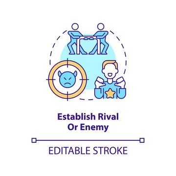 Establish rival and enemy concept icon 스톡 일러스트