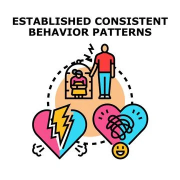Established consistent behavior patterns in relationships Stock Illustration