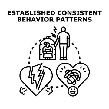 Established consistent behavior patterns in relationships Stock Illustration
