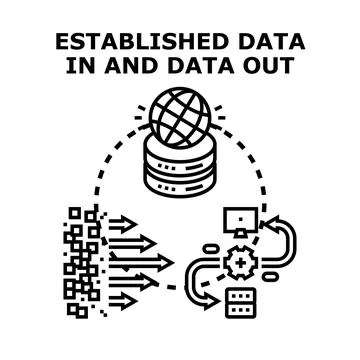 Established data flow processing and global management Stock Illustration