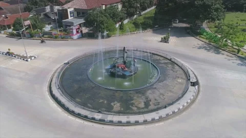 Established Shot of Galuh Mas Main Street Boulevard at Rush Hour Stock Footage 168921353