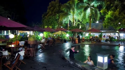 Established Shot of Gracia Hot Spring Water Resort Video stock 132045533