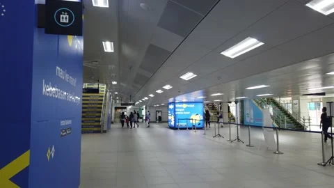 Established Shot of Lebak Bulus MRT Station Stock Footage 132052784