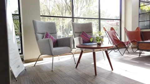 Established Shot of S-Loft Hotel Lobby, Interior Design, Manado Stock Footage 130201692