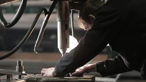 Establishes in the drilling machine Stock-Footage 55547582