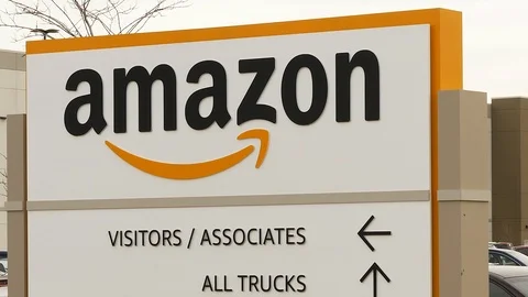 Establishing of Amazon e-commerce fulfillment center, Utah. Stock Footage 126944073