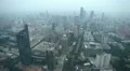 Establishing Shot Aerial View Nanjing Skyline Office Building Business Tower Day HD Footage