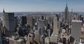 Establishing Shot Aerial View of New York City Skyline Iconic Building Sunny Day 4k or 4k+ Resolution
