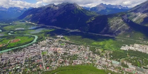 Establishing shot Banff Stock Footage 70403126
