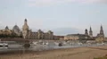 Establishing Shot Beautiful Dresden Skyline Elbe River Old Town Architecture Day HD Footage