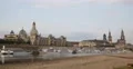Establishing Shot Beautiful Dresden Skyline Elbe River Old Town Architecture Day 4k or 4k+ Resolution