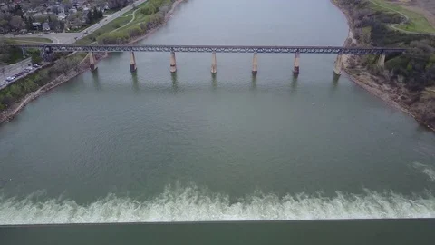 Establishing shot of bridge Stock Footage 77711413