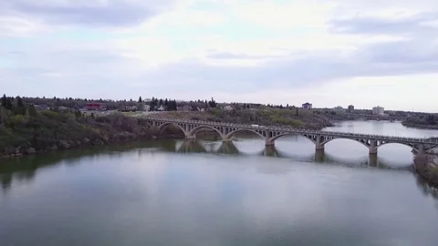 Establishing shot of bridge Stock Footage 77712143