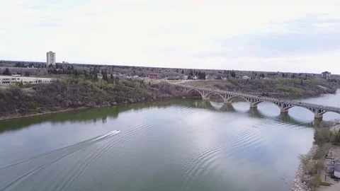 Establishing shot of bridge Stock Footage 77712979