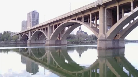 Establishing shot of bridge Stock Footage 77713985
