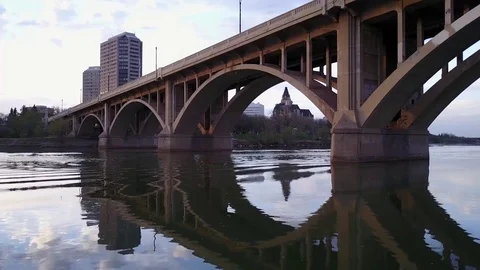 Establishing shot of bridge Stock Footage 77714101