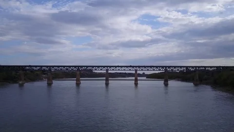 Establishing shot of a bridge over a river Stock Footage 77710031