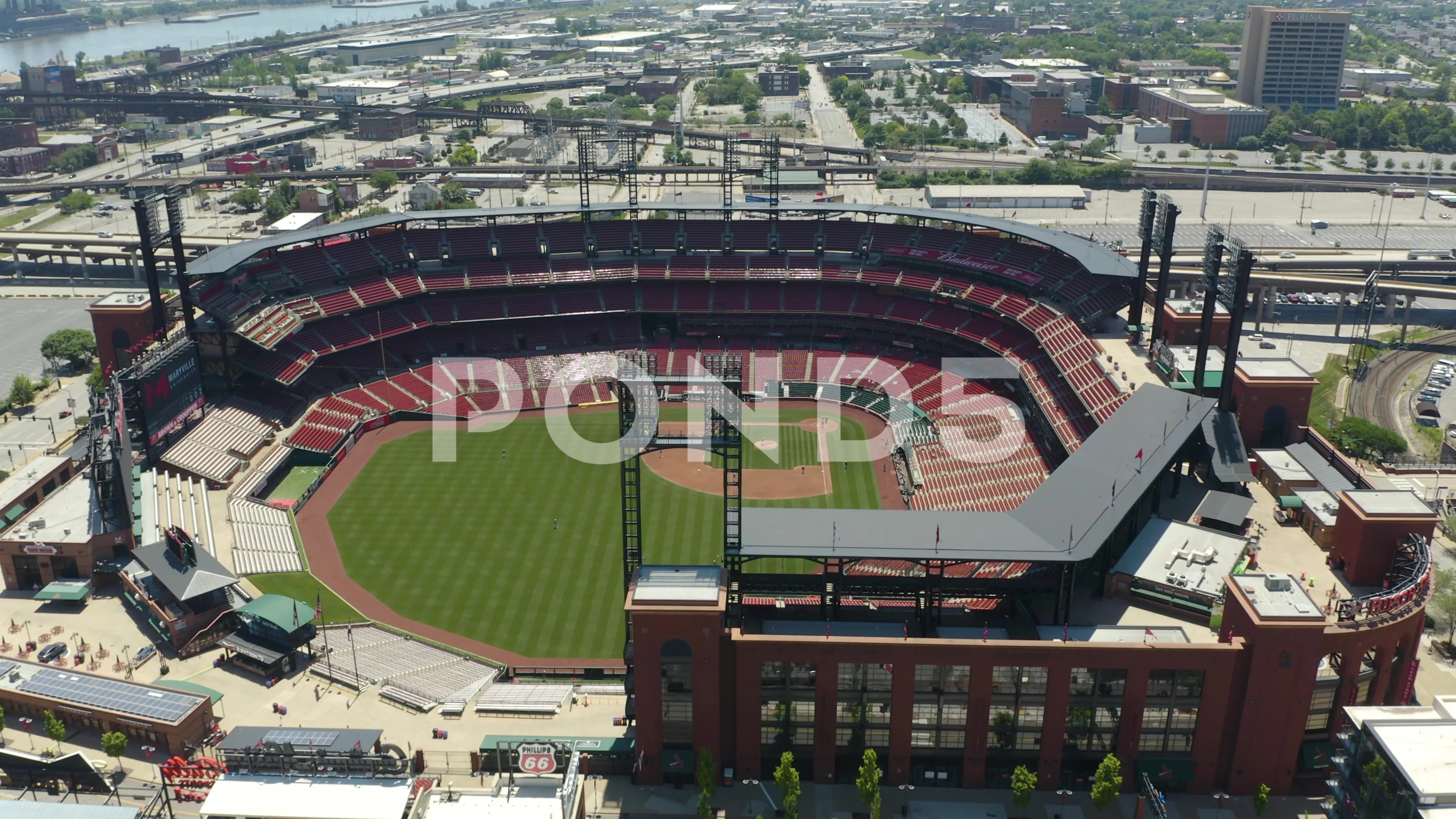 Busch stadium at night, Stock Video