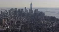 Establishing Shot Busy New York City Aerial View Skyline One World Trade Center HD Footage