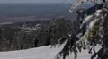 Establishing Shot Cable Car Chair Lift Skier Skiing Snowboarding Winter Mountain HD Footage