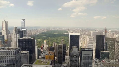 Establishing shot of Central Park in New York City. 4K UHD. Stock Footage 76972192