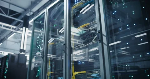 Establishing Shot in Data Center Stock Footage 320866655