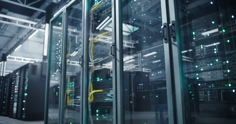 Establishing Shot in Data Center Stock Footage 320866723