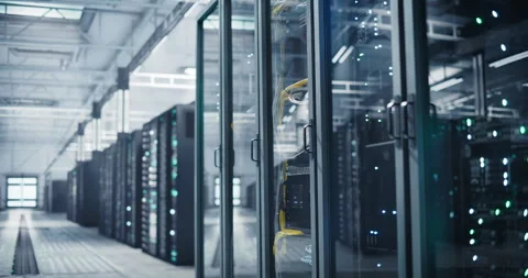 Establishing Shot in Data Center Stock Footage 320867516