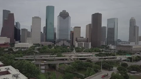 Establishing shot downtown skyline Stock Footage 77702563