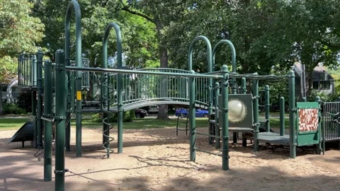 Establishing Shot of Empty Playground Stock Footage 250205958