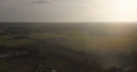 Establishing Shot Flying Over Field Video stock 101022331