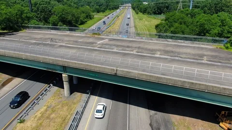 Establishing shot on highway Stock Footage 115077560